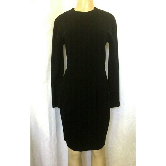 Donna Karan Dresses & Skirts - Donna Karan Dress Black Sheath Wool Long Sleeve 10
